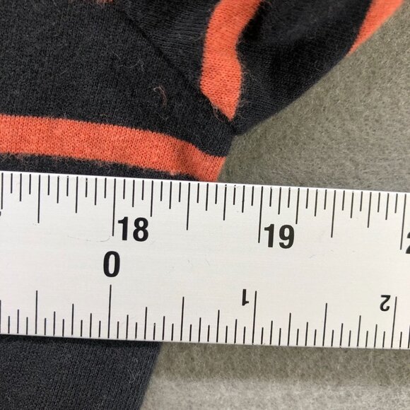 NWT Isabel Maternity Long Sleeve T Shirt Womens L V-Neck Black Orange Striped - Picture 12 of 12